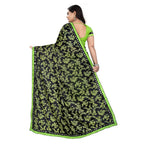 Seduva Women's Lycra Blend Saree with Blouse (Pista, 5-6 Mtrs)