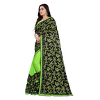 Seduva Women's Lycra Blend Saree with Blouse (Pista, 5-6 Mtrs)