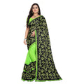 Seduva Women's Lycra Blend Saree with Blouse (Pista, 5-6 Mtrs)
