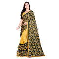 Seduva Women's Lycra Blend Saree with Blouse (Mustard, 5-6 Mtrs)