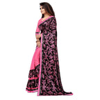 Seduva Women's Lycra Blend Saree with Blouse (Pink, 5-6 Mtrs)