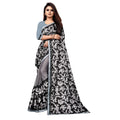 Seduva Women's Lycra Blend Saree with Blouse (Grey, 5-6 Mtrs)