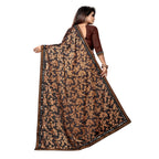 Seduva Women's Lycra Blend Saree with Blouse (Coffee, 5-6 Mtrs)