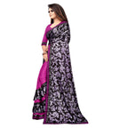 Seduva Women's Lycra Blend Saree with Blouse (Purple, 5-6 Mtrs)