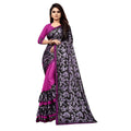Seduva Women's Lycra Blend Saree with Blouse (Purple, 5-6 Mtrs)