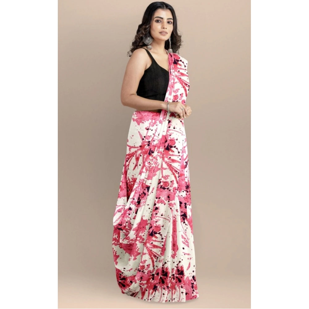 Seduva Women's Joya Silk Saree with Blouse (Pink, 5-6 Mtrs)