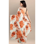Seduva Women's Joya Silk Saree with Blouse (Orange, 5-6 Mtrs)