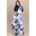 Seduva Women's Joya Silk Saree with Blouse (Blue, 5-6 Mtrs)