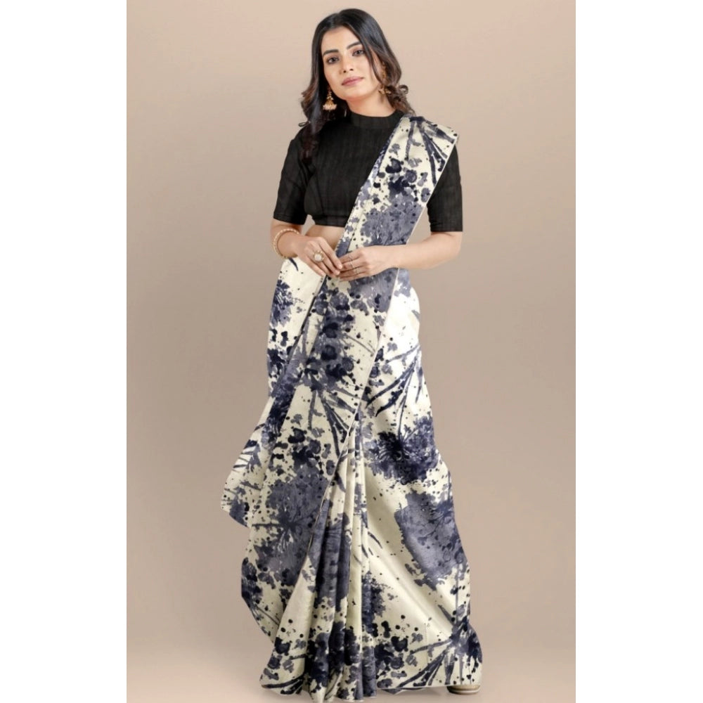 Seduva Women's Joya Silk Saree with Blouse (Black, 5-6 Mtrs)