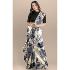Seduva Women's Joya Silk Saree with Blouse (Black, 5-6 Mtrs)