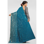 Seduva Women's Vichitra Saree with Blouse (Rama, 5-6 Mtrs)