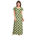 Seduva Women's Cotton Printed Maxi Nighty (Green)