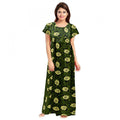 Seduva Women's Cotton Printed Maxi Nighty (Green)