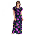 Seduva Women's Cotton Printed Maxi Nighty (Pink)