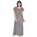 Seduva Women's Cotton Printed Maxi Nighty (Grey)