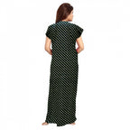 Seduva Women's Cotton Printed Maxi Nighty (Green)
