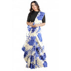 Seduva Women's Joya Silk Saree with Blouse (Blue, 5-6 Mtrs)