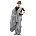 Seduva Women's Vichitra Saree with Blouse (Grey, 5-6 Mtrs)
