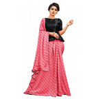 Seduva Women's Vichitra Saree with Blouse (Gajari, 5-6 Mtrs)