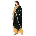 Seduva Women's Velvet Gotta Patti Dupatta (Green, Length:��2.25 to 2.50 Mtr)