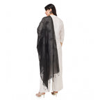 Seduva Women's Cotton Embroidered Dupatta (Black, Length:��2.25 to 2.50 Mtr)