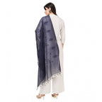 Seduva Women's Cotton Embroidered Dupatta (Dark Blue, Length:��2.25 to 2.50 Mtr)