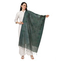 Seduva Women's Cotton Embroidered Dupatta (Green, Length:��2.25 to 2.50 Mtr)