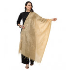 Seduva Women's Cotton Embroidered Dupatta (Gold, Length:��2.25 to 2.50 Mtr)