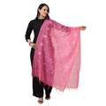 Seduva Women's Cotton Embroidered Dupatta (Pink, Length:��2.25 to 2.50 Mtr)