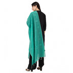 Seduva Women's Cotton Embroidered Dupatta (Turquoise, Length:��2.25 to 2.50 Mtr)
