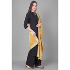 Seduva Women's Velvet Gotta Patti Dupatta (Gold, Length:��2.25 to 2.50 Mtr)