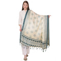 Seduva Women's Art Silk Printed Dupatta (Grey, Length:��2.25 to 2.50 Mtr)