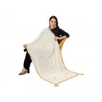 Seduva Women's Velvet Gotta Patti Dupatta (Off White, Length:��2.25 to 2.50 Mtr)