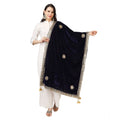 Seduva Women's Velvet Gotta Patti Dupatta (Blue, Length:��2.25 to 2.50 Mtr)