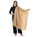 Seduva Women's Chanderi Solid Dupatta (Gold, Length:��2.25 to 2.50 Mtr)