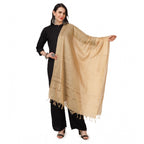 Seduva Women's Chanderi Solid Dupatta (Gold, Length:��2.25 to 2.50 Mtr)
