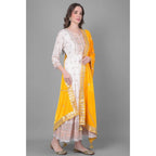 Seduva Women's Velvet Gotta Patti Dupatta (Yellow, Length:��2.25 to 2.50 Mtr)
