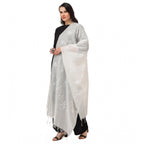 Seduva Women's Cotton Embroidered Dupatta (White, Length:��2.25 to 2.50 Mtr)