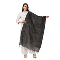 Seduva Women's Cotton Embroidered Dupatta (Black, Length:��2.25 to 2.50 Mtr)