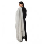 Seduva Women's Chanderi Solid Dupatta (White, Length:��2.25 to 2.50 Mtr)