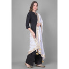 Seduva Women's Velvet Gotta Patti Dupatta (Off White, Length:��2.25 to 2.50 Mtr)
