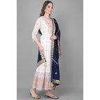 Seduva Women's Velvet Gotta Patti Dupatta (Navy, Length:��2.25 to 2.50 Mtr)