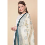 Seduva Women's Art Silk Printed Dupatta (Grey, Length:��2.25 to 2.50 Mtr)