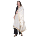 Seduva Women's Velvet Gotta Patti Dupatta (White, Length:��2.25 to 2.50 Mtr)