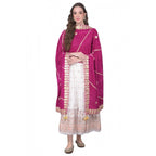 Seduva Women's Velvet Gotta Patti Dupatta (Purple, Length:��2.25 to 2.50 Mtr)