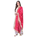 Seduva Women's Velvet Gotta Patti Dupatta (Pink, Length:��2.25 to 2.50 Mtr)