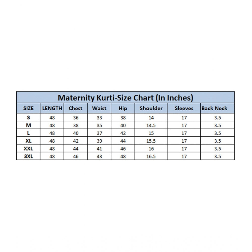 Seduva Women's Casual 3/4 Sleeve Printed Viscose Maternity Feeding Kurti (Brown)