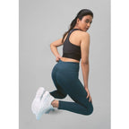 Seduva Women's Polyster Solid Sport Leggings (Blue)