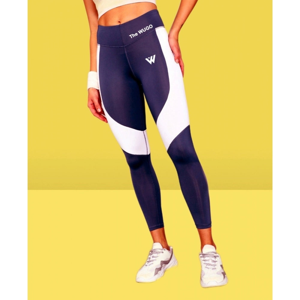 Seduva Women's Polyster Solid Sport Leggings (Purple)