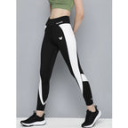 Seduva Women's Polyster Solid Sport Leggings (Black &amp; White)